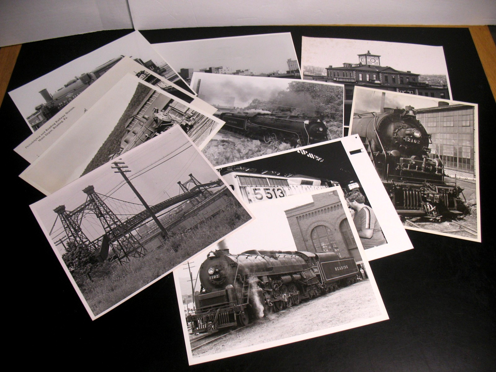 Collection Lot of 10 Reading Railroad Photographs 8 X 10