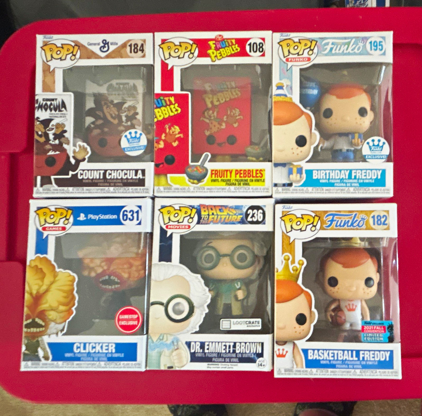 Funko Pop Vinyl 6-Pack Boxed/Unopened Lot Clicker Count Chocula + More