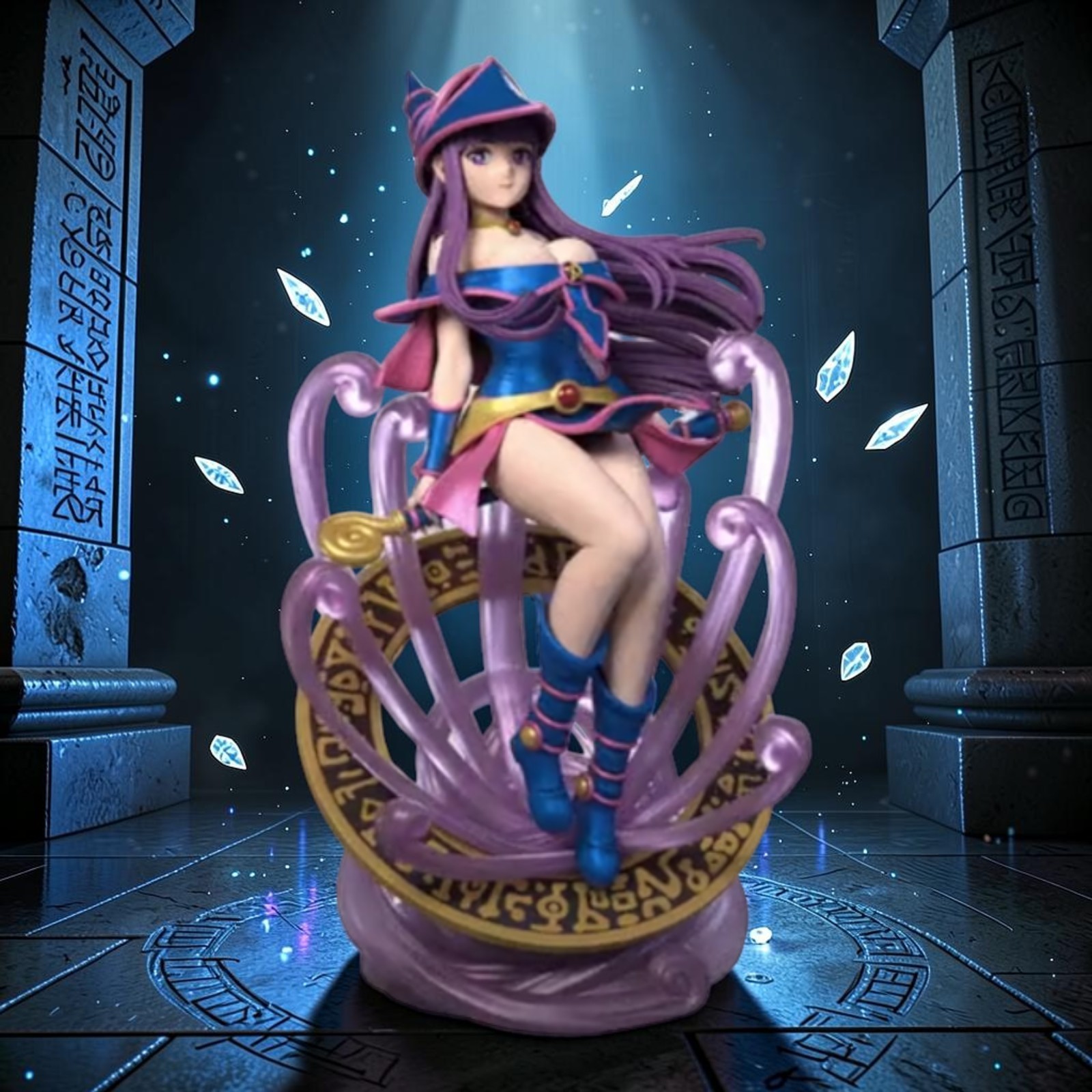 Fern dark Magician Detailed 25cm Adult model Figure Fanart Handmade Custom Art Fern dark Magician Detailed 25cm Adult model Figure Fanart Handmade Custom Art