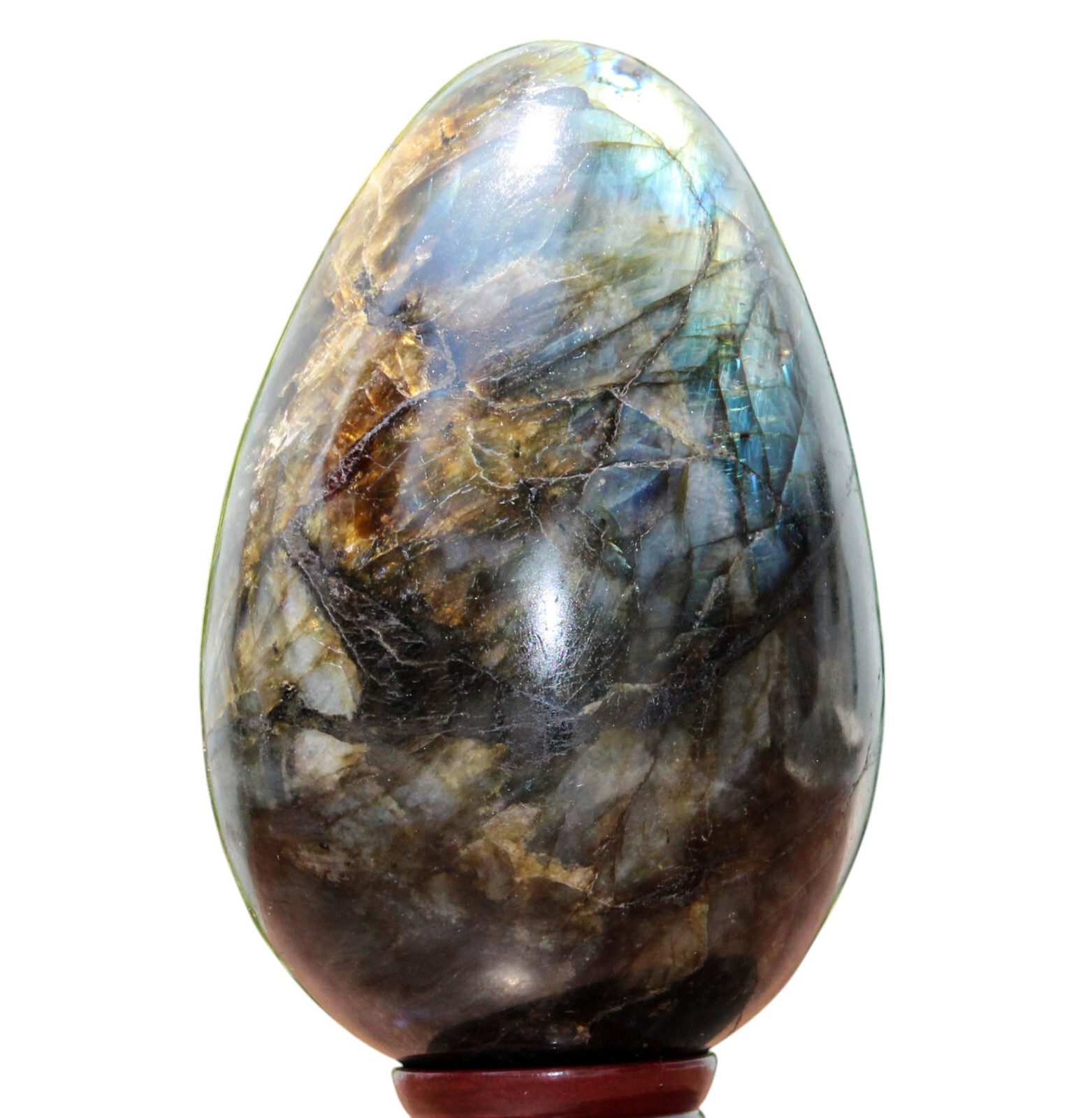 Flashy 170MM Green Labradorite Stone Crystal Stone Healing Meditation Energy Egg