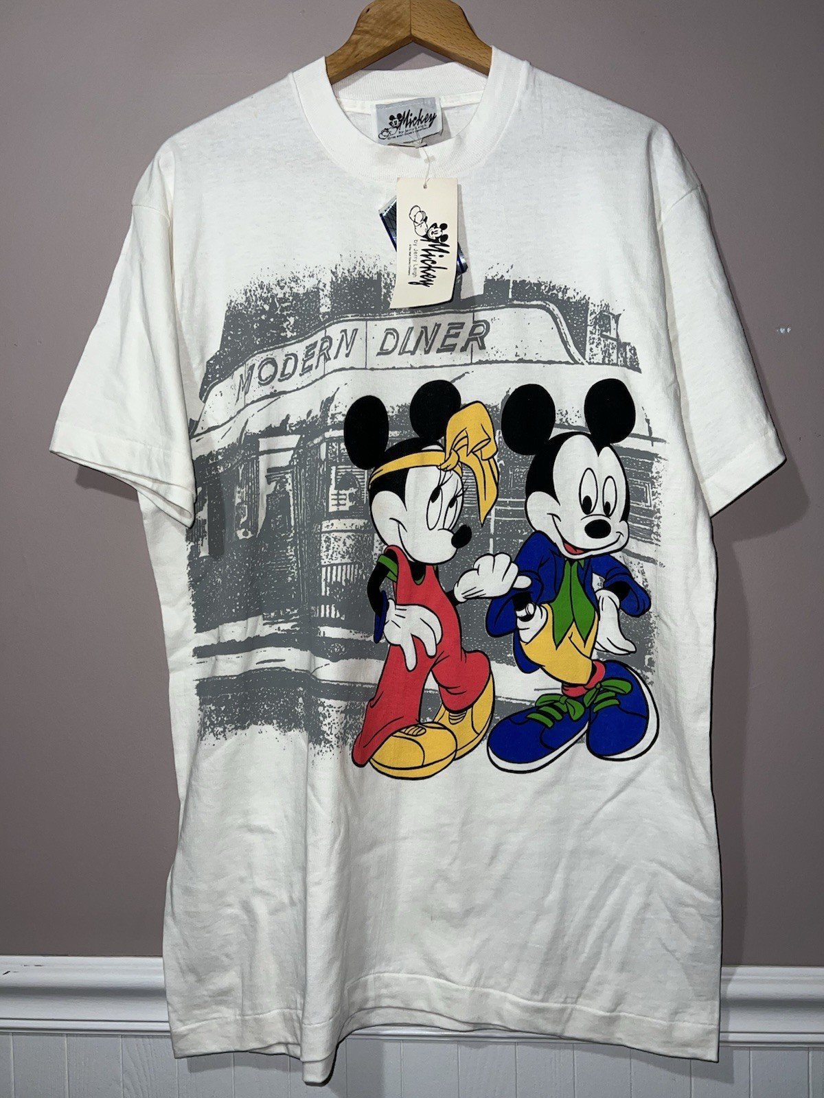 VINTAGE JERRY LEIGH DISNEY MICKEY & MINNIE MOUSE SHIRT OSFA XL  new with tags