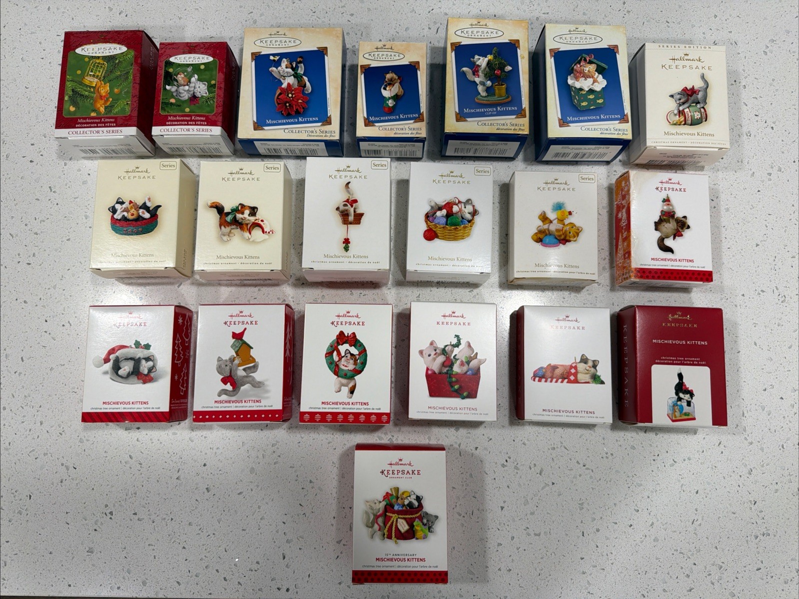 Hallmark Keepsake Mischievous Kittens Series Lot Of 20 Ornaments 2000-2020