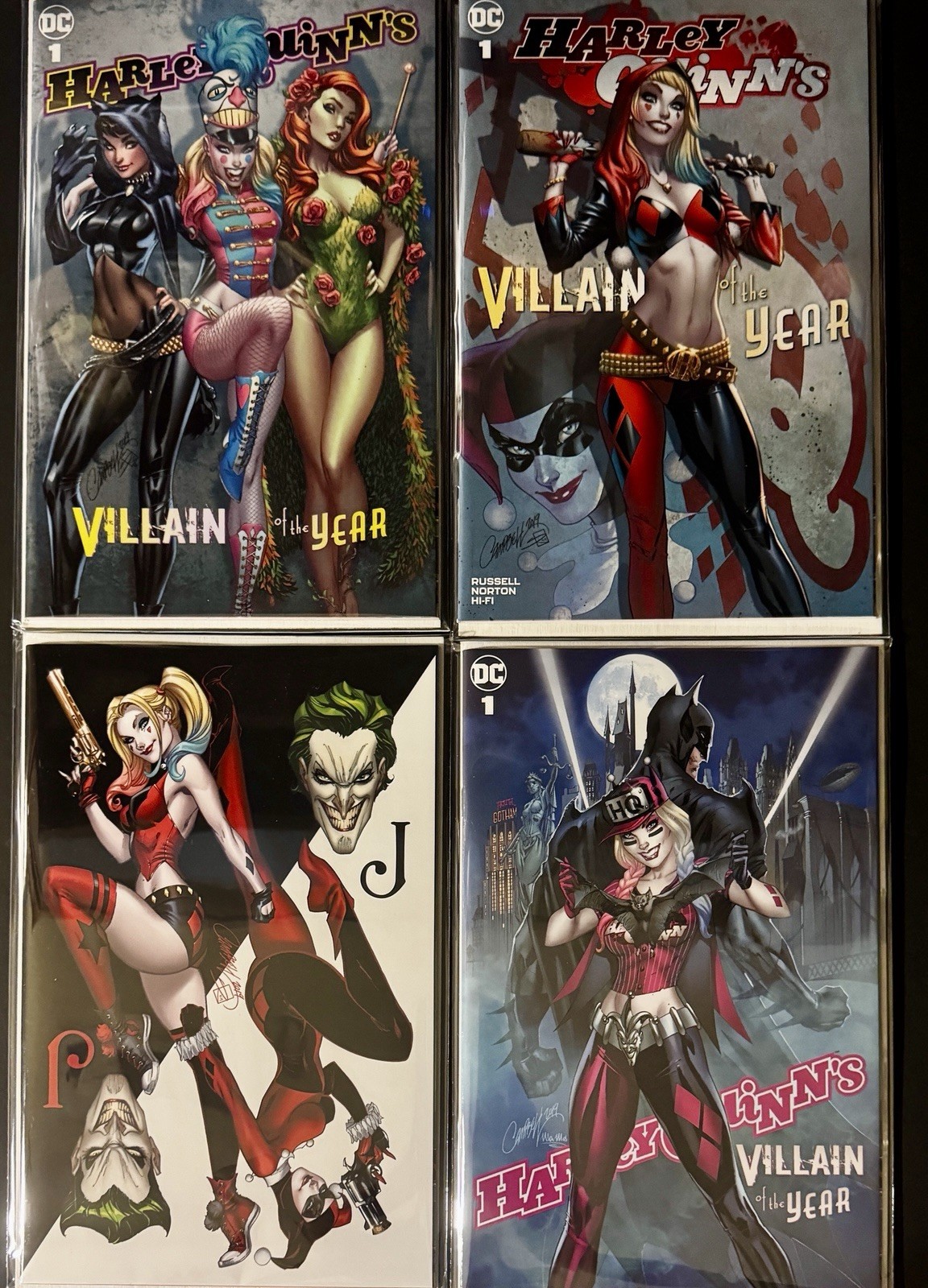Harley Quinn’s Villain Of The Year #1 VARIANT LOT-  J Scott Campbell-  NM to NM+