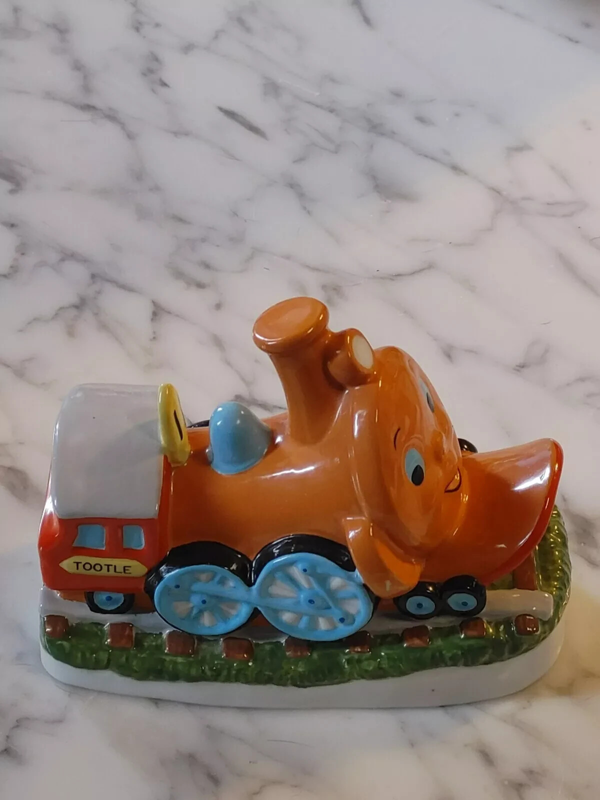 Enesco Tootle Train Engine Music Box 1989 I’ve Been Working On The Railroad
