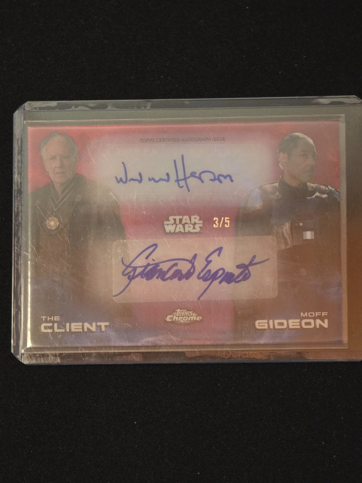 2025 Topps Chrome Star Wars Herzog Esposito Duo Auto Red /5 DA-WG 3/5