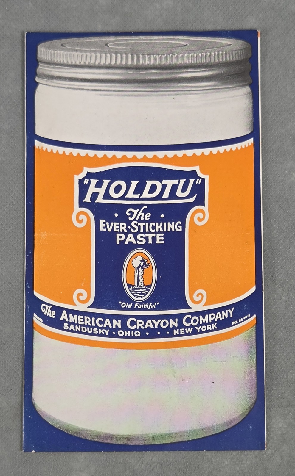 Vintage AMERICAN CRAYON COMPANY Advertising HOLDTU PASTE Booklet OLD FAITHFUL