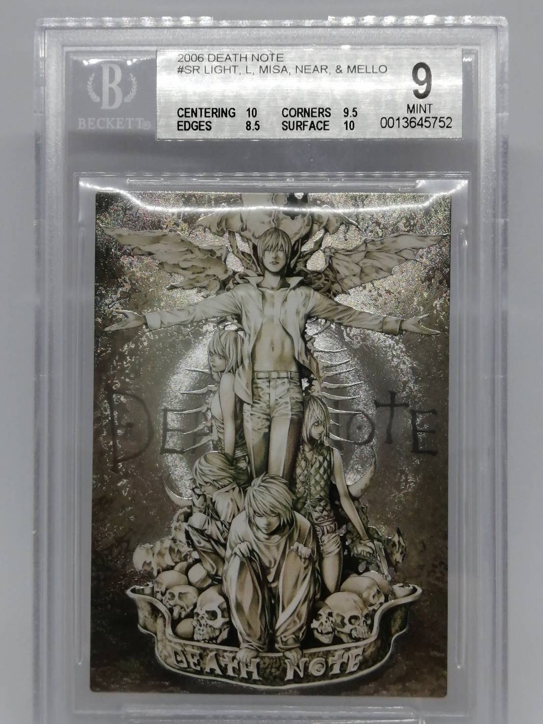 Death Note Trading Card SR Secret Rare BGS 9 Light Misa L Beckett Graded