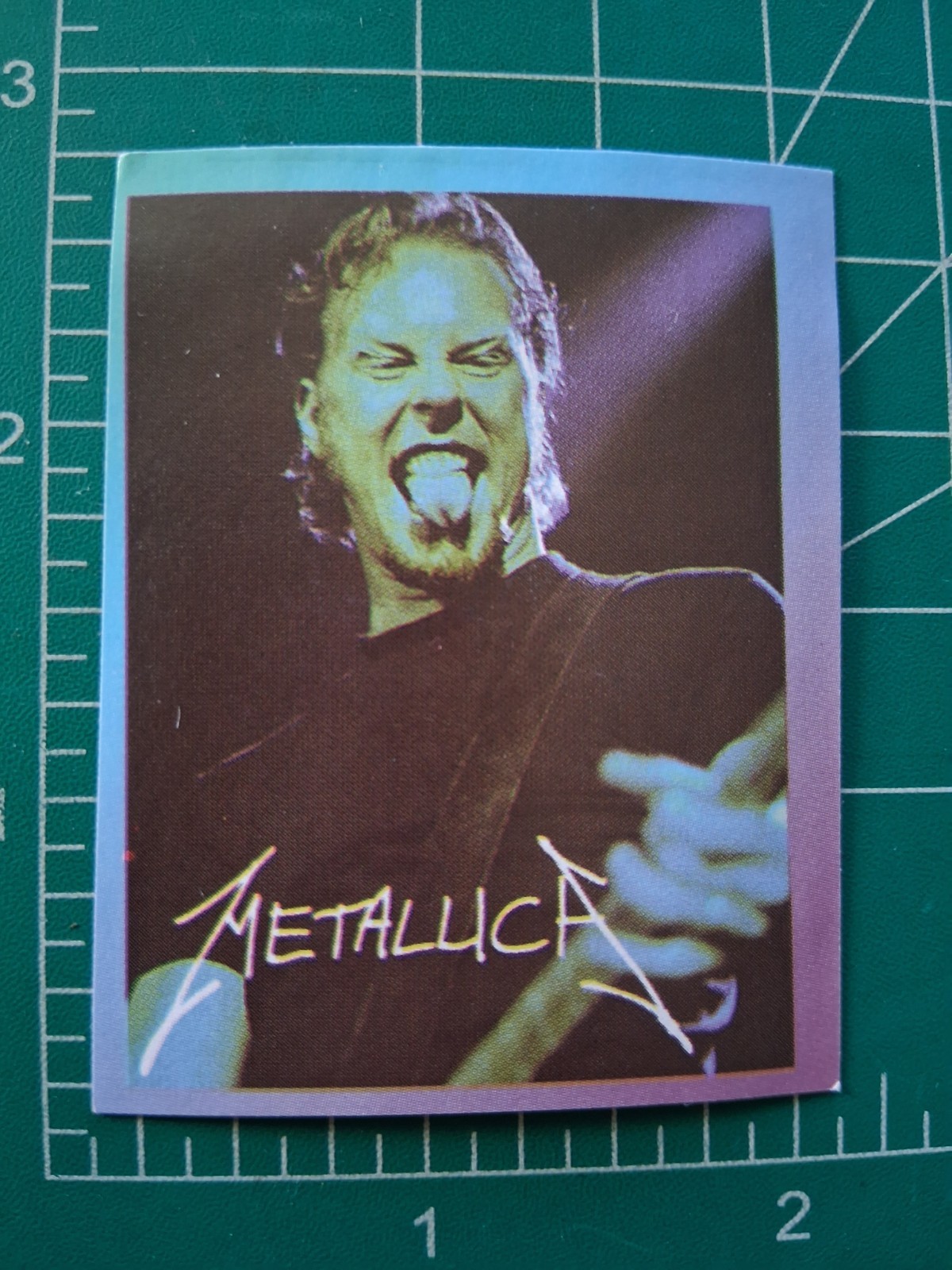 2002 ROCK STORY MUSIC STICKER CARD JAMES HETFIELD METALLICA 