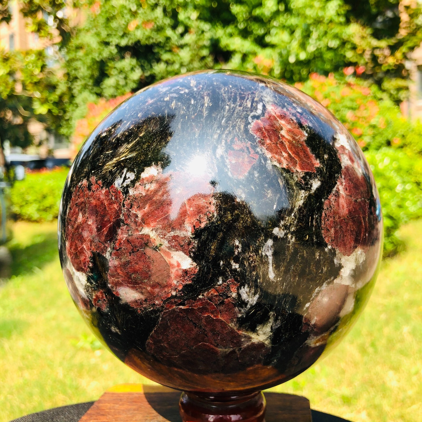 11.68LB Large Natural Garnet Sphere Crystal 