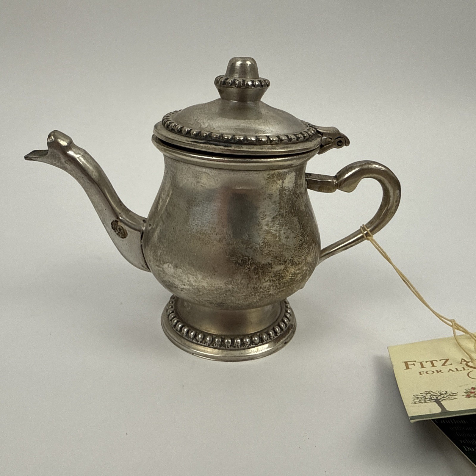 Fitz And Floyd For All Seasons Mini Teapot Candle “English Mist” Never Used