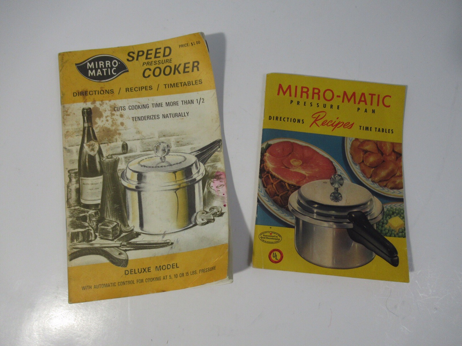 Vtg 1946 Mirro Matic Pressure Cooker Pan 1972 Speed Pressure Cooker Lot Of 2
