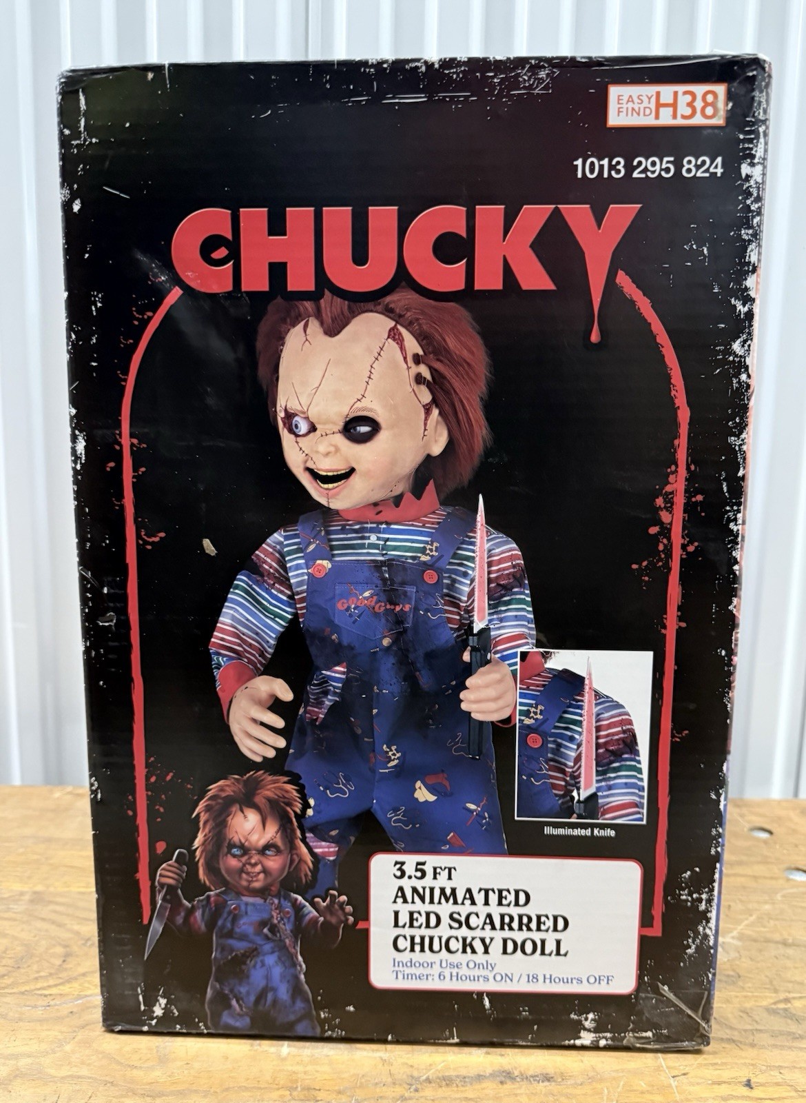 2025 Home Depot 3.5 Ft ANIMATED CHUCKY DOLL Scarred Chucky In Brown Shipping Box