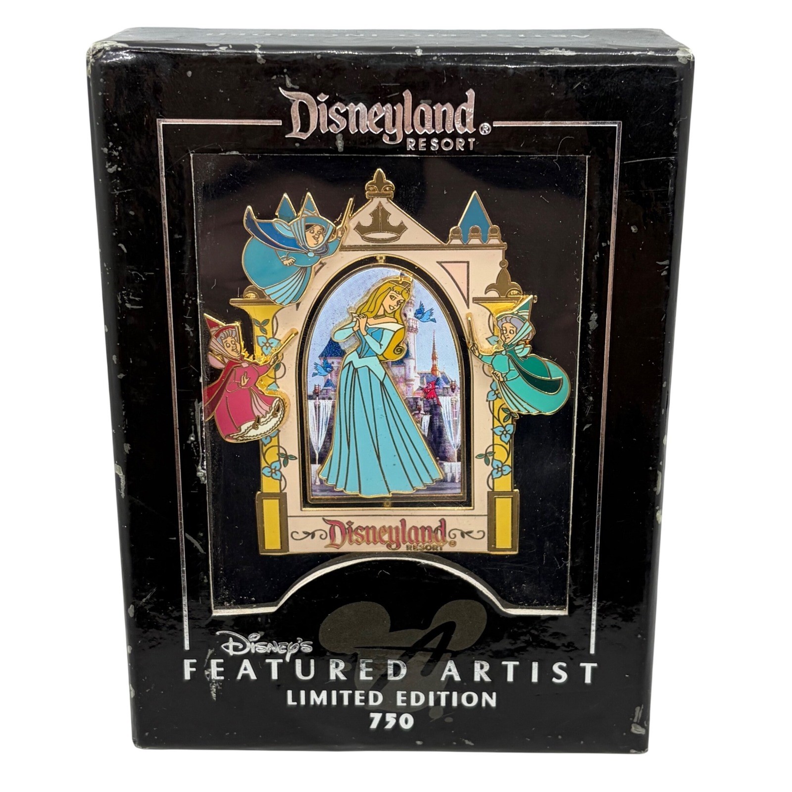Disney Sleeping Beauty Aurora Spinner Jumbo Pin LE 750 Featured Artist 2005