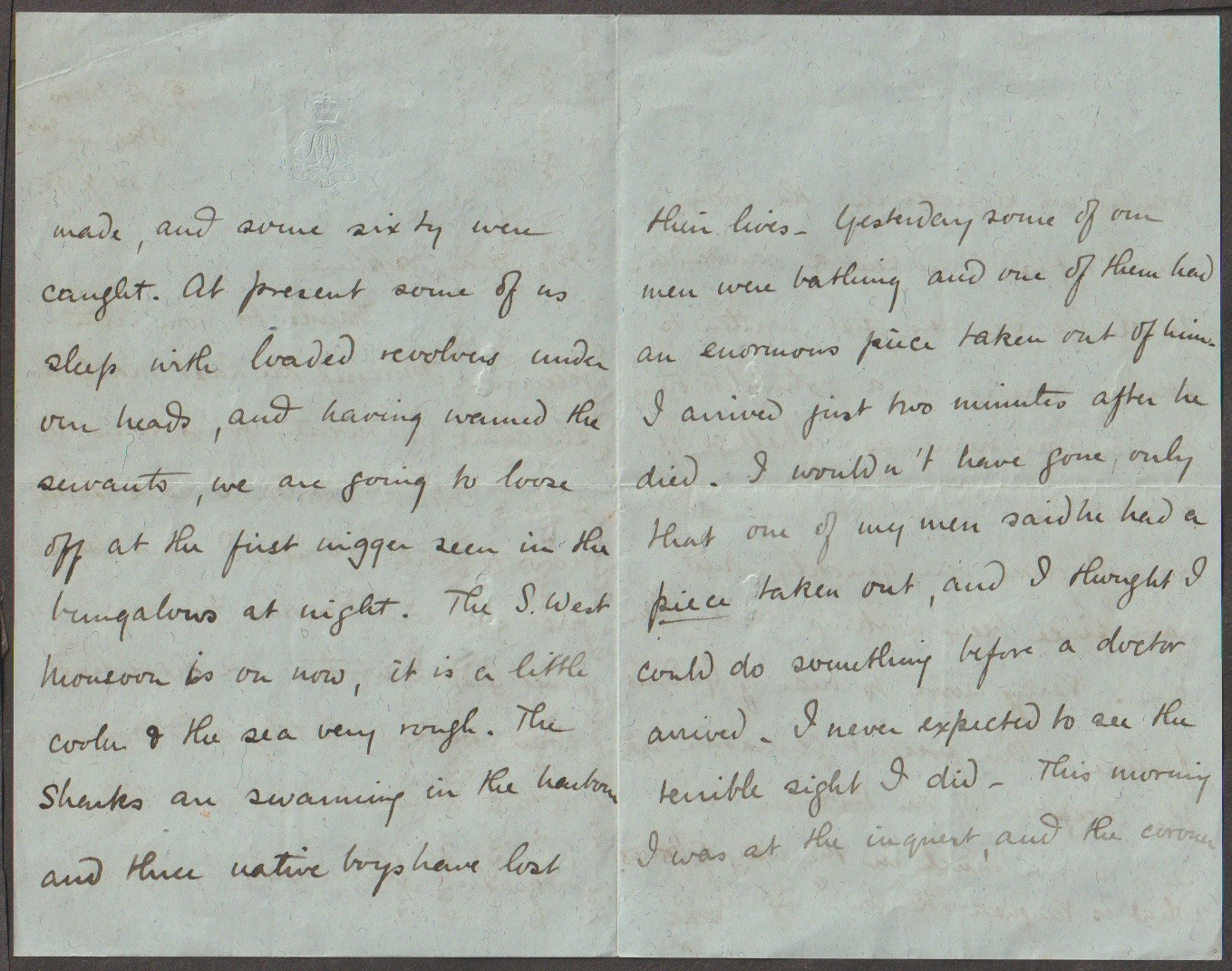 JN GB 1895 private crested letter