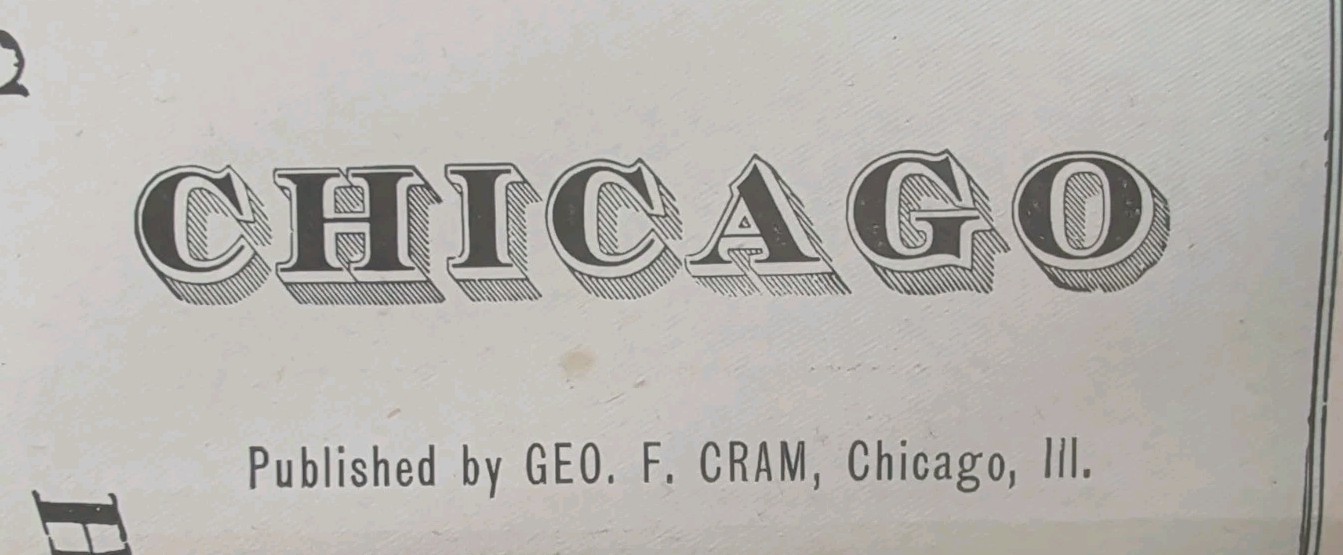 Vintage 1901 CHICAGO ILLINOIS Map 14\