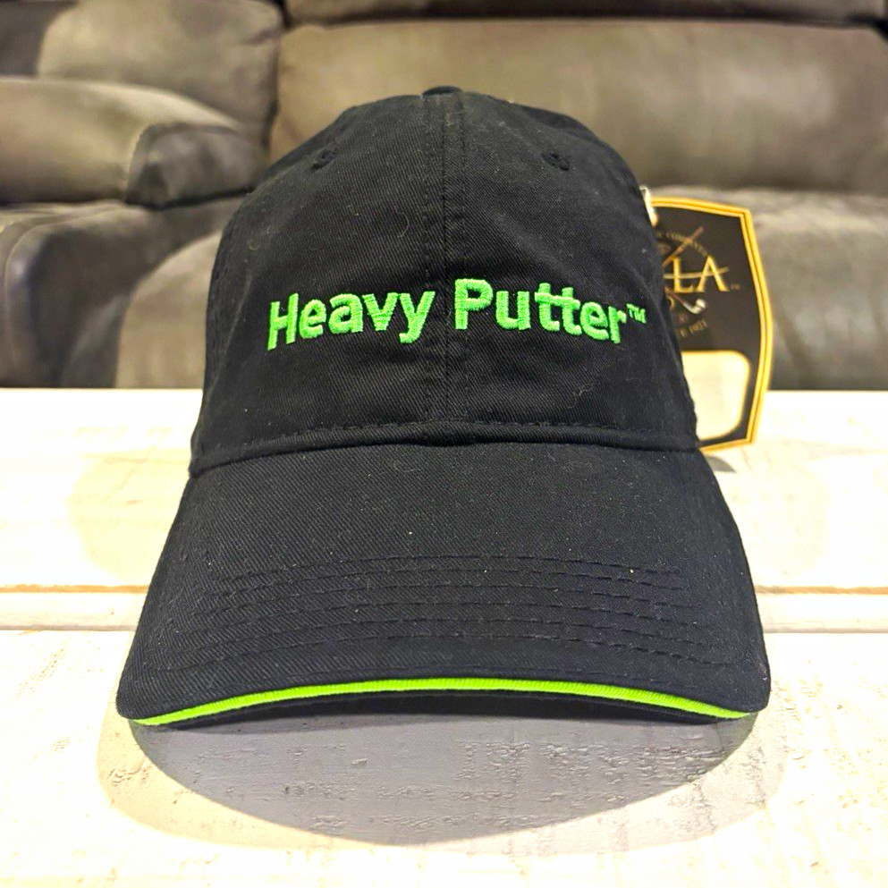 Vintage Heavy Putter Boccieri Golf Hat Cap Scala Pro Black Green Weigh Better NW