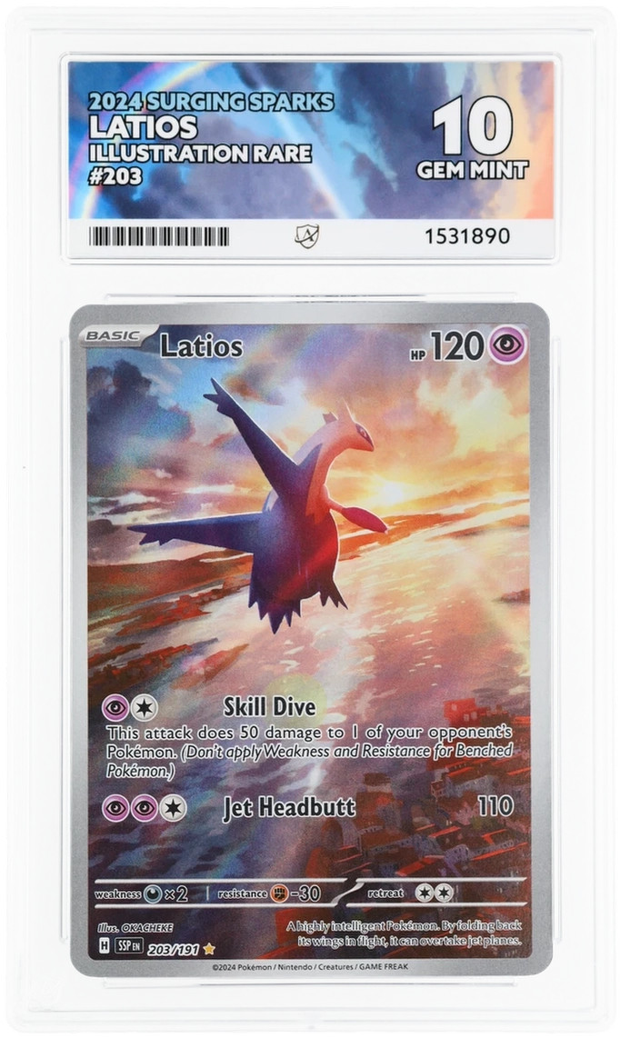 Latios 203/191 ACE 10 Surging Sparks Pokemon Card Game