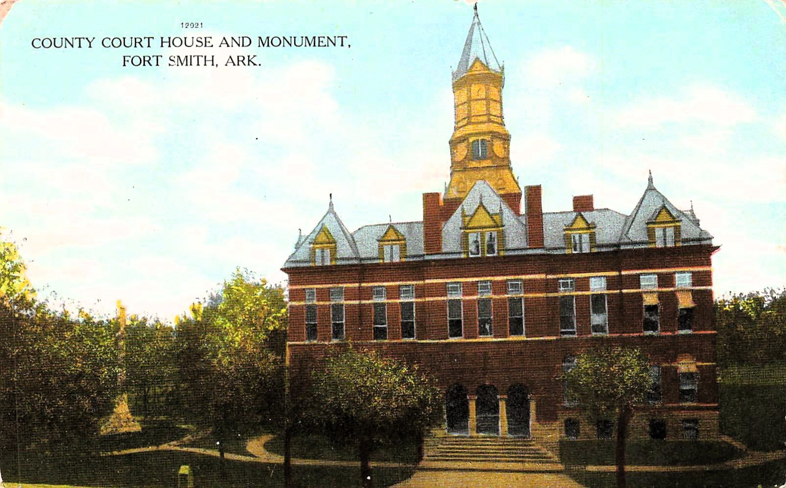 Fort Smith AR Arkansas Sebastian County Court House Vtg Postcard 2A