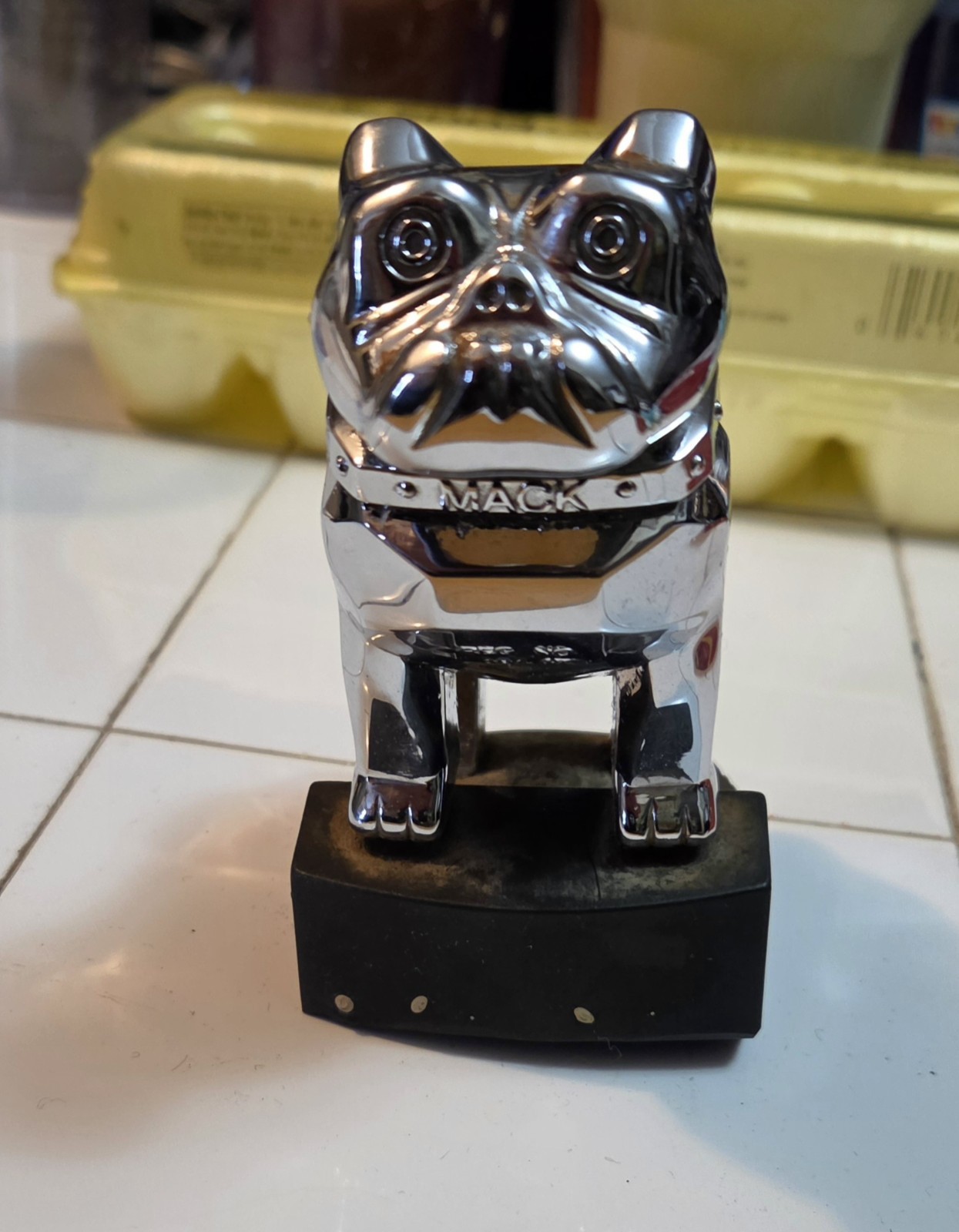 Vintage Mack Truck Chrome Bulldog Hood Ornament 