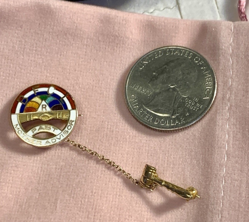 VTG “IORG” MASONIC PIN SOLID 10K “PAST MOTHER ADVISOR” Lot#155