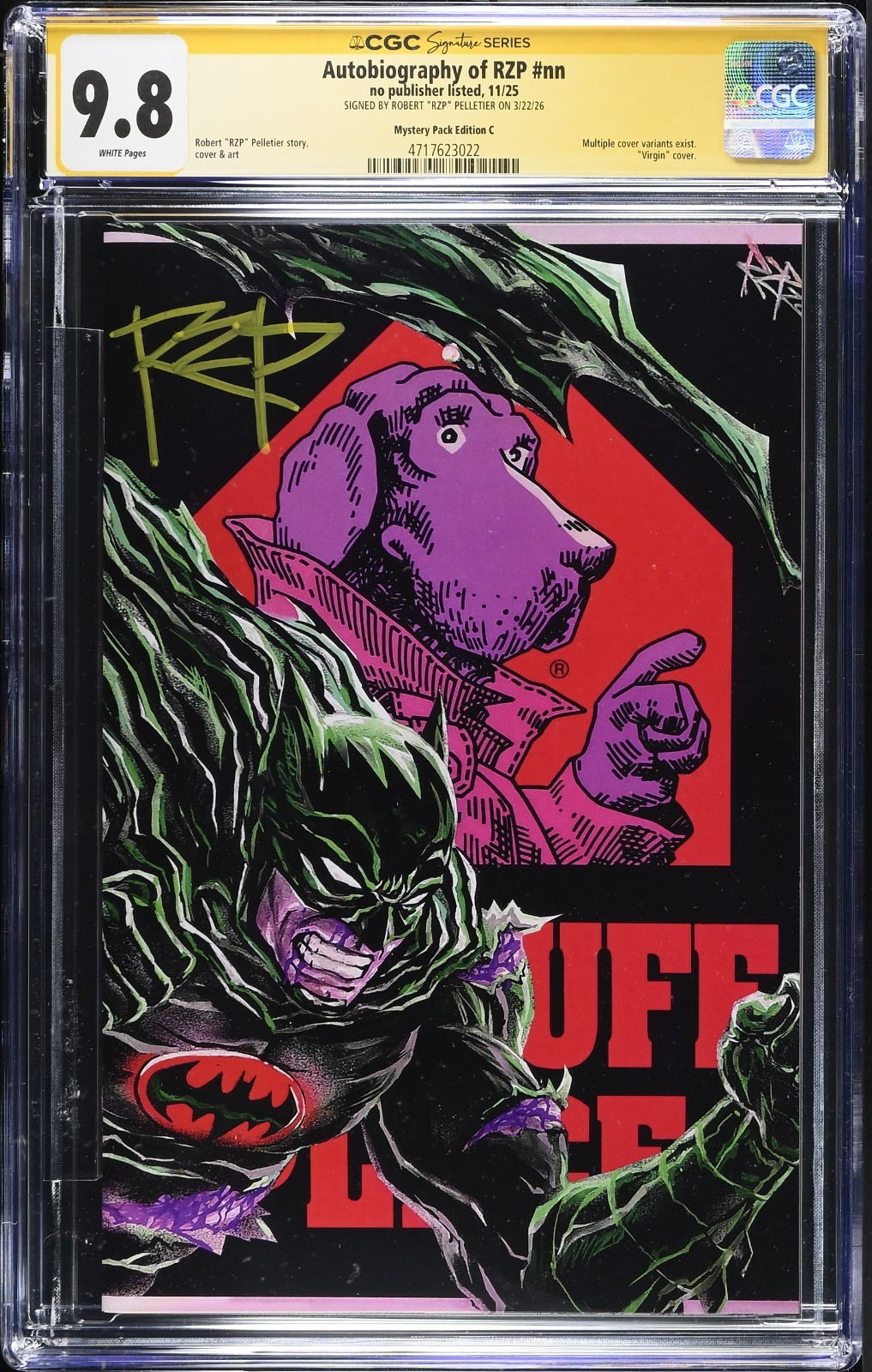 RZP Autobiography Mystery Pack 2025 Batman McGruff Variant CGC 9.8 Signed Lmt 25