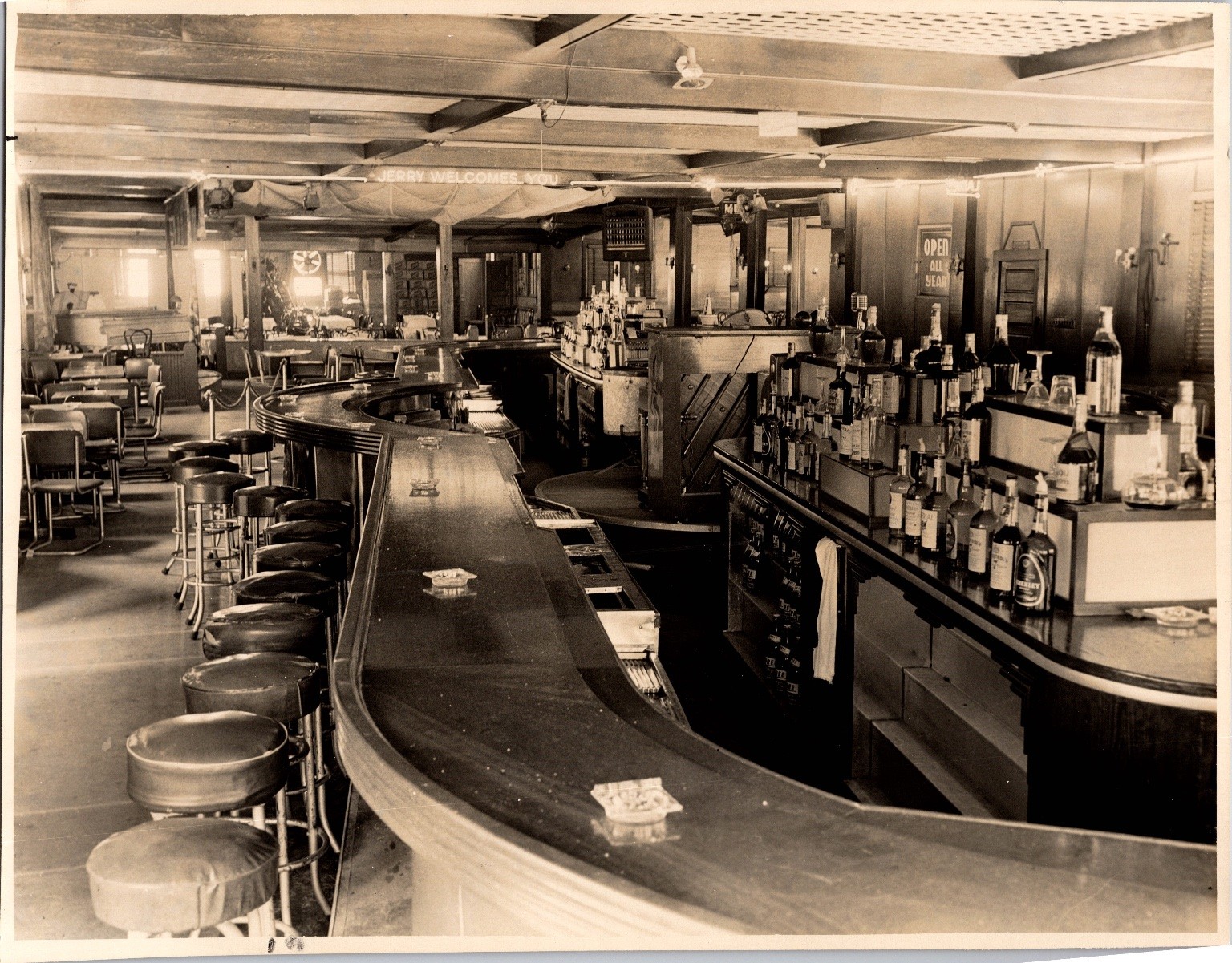 Vintage Sheehan\'s Roadhouse Bar Interior NJ 1940s Tavern Restaurant 8x10 Photo