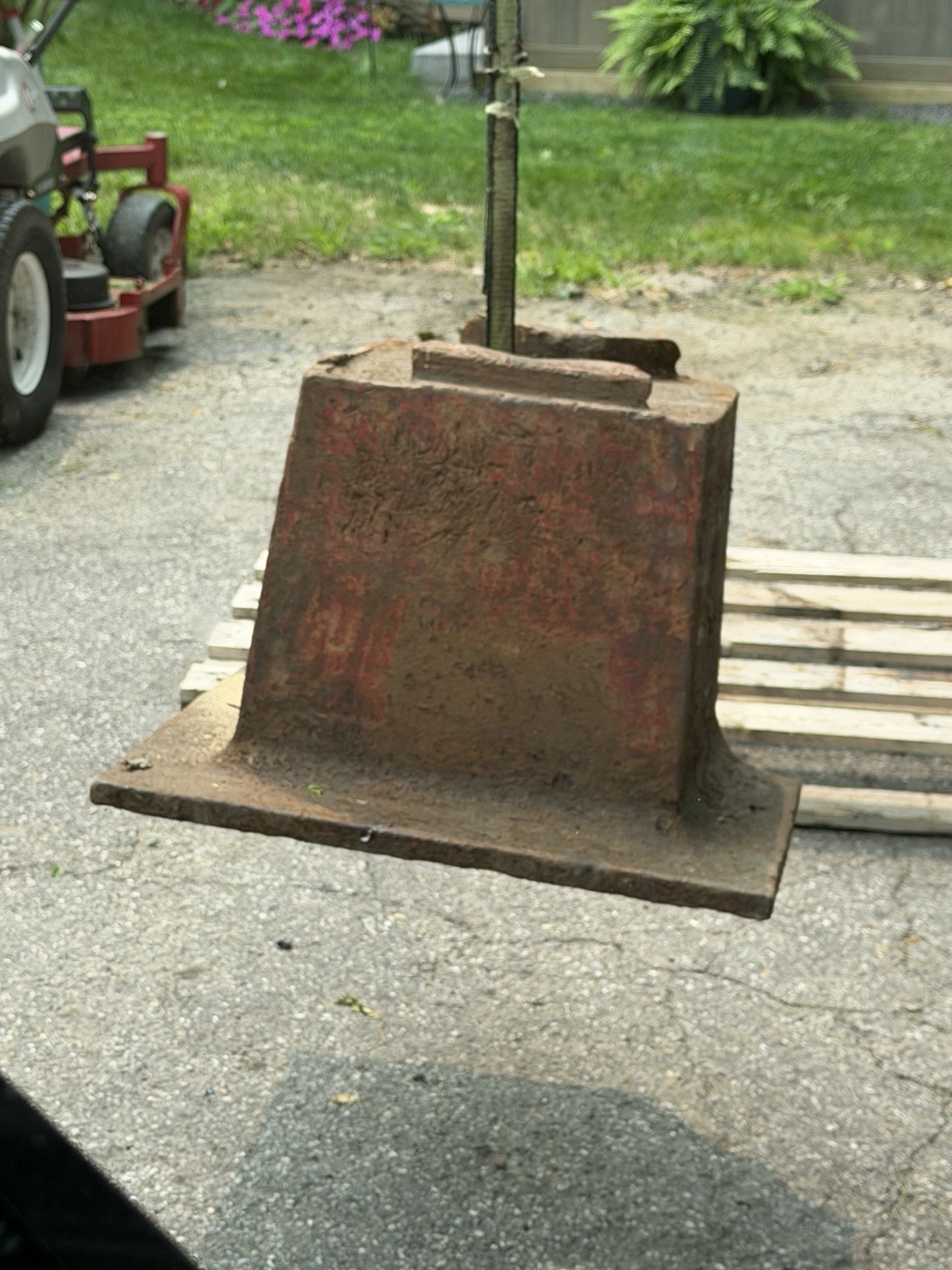 Original 301lb Cast Hay Budden anvil stand Early 1900 Blacksmith Forge Tools