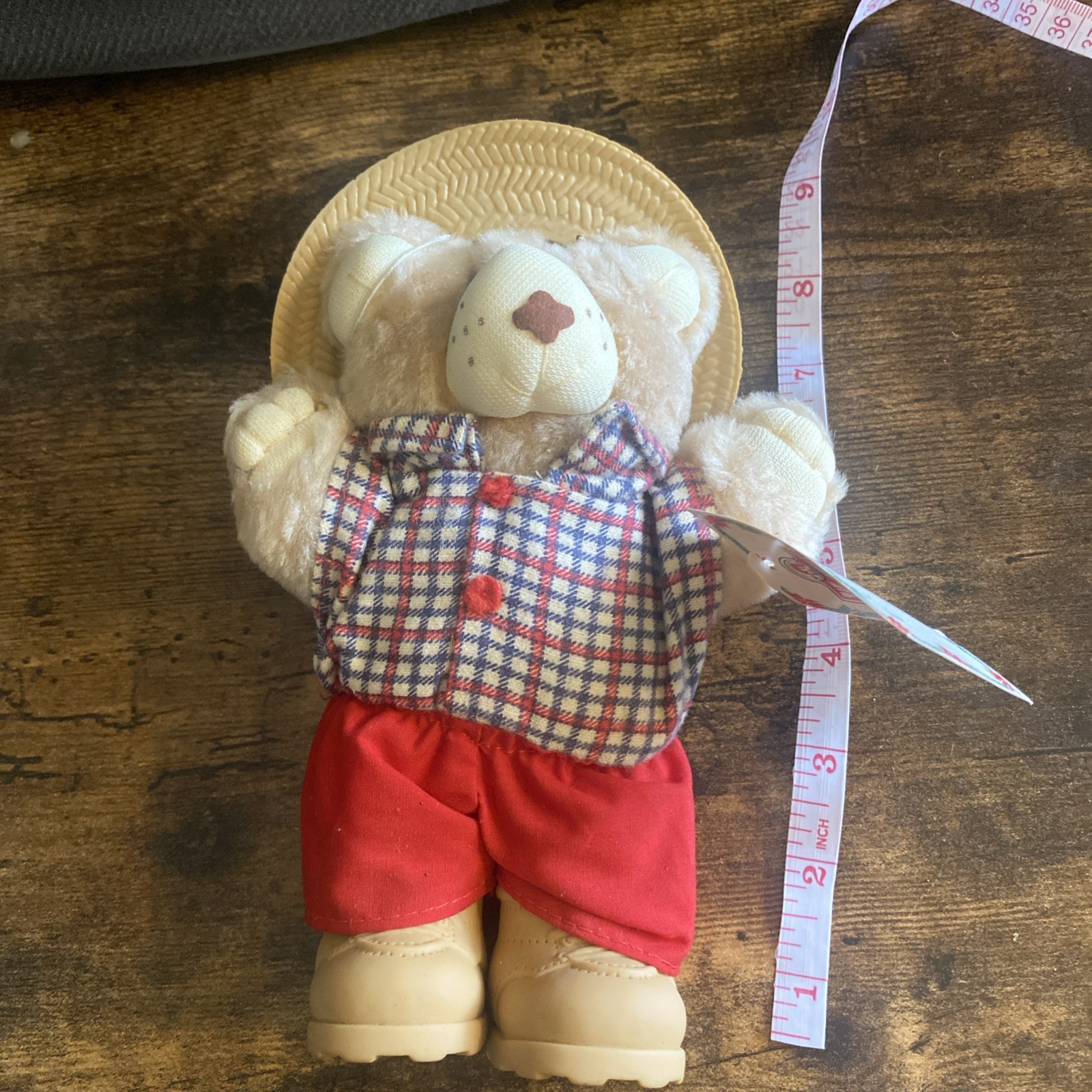 1986 Wendy\'s Plush BOONE FURSKIN Furskins Bears Stuffed Animal with Hat