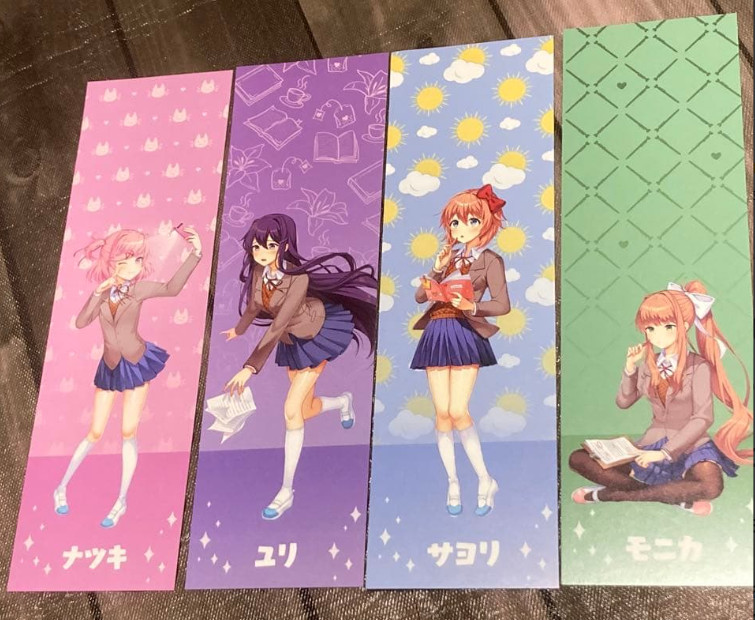 Doki Doki Literature Club Bonus Limited Bookmark Set of 4 from Japan