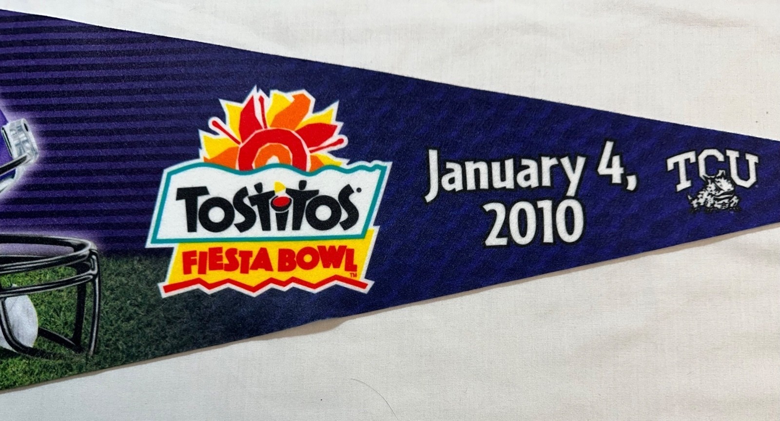 2010 TCU Texas Christian University Fiesta Bowl Football Pennant