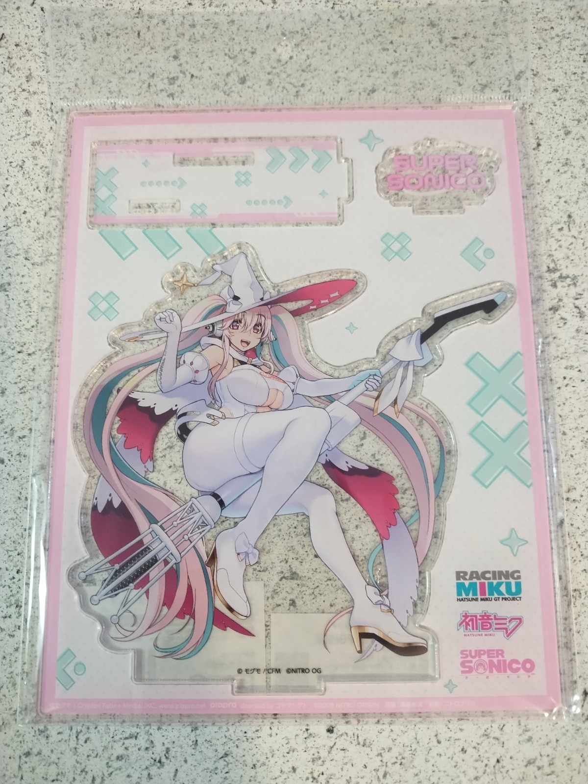 Nitroplus Super Sonico x Vocaloid Racing Miku 2024 Ver. Acrylic Stand