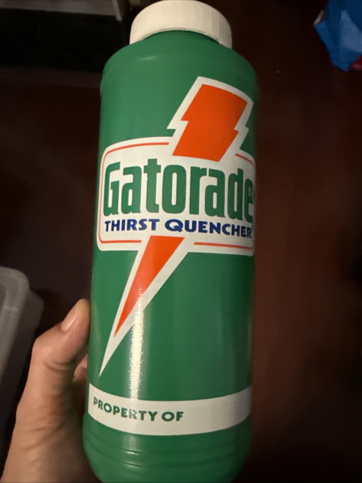 Vintage 1980s Gatorade Bottle Thirst Quencher Green Squirt Man Cave 1985