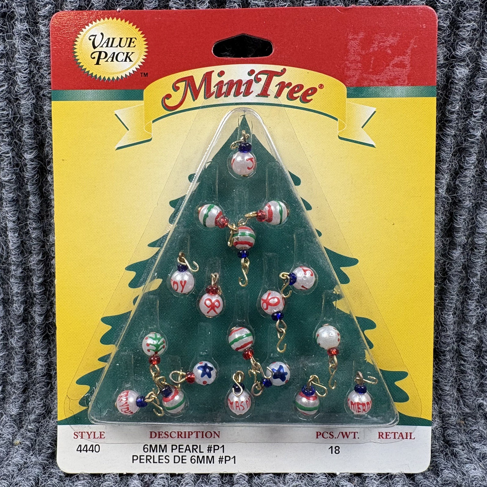Vintage Westrim #4440 Mini Tree 6mm Pearl Christmas Ornaments Crafts 18pc NEW