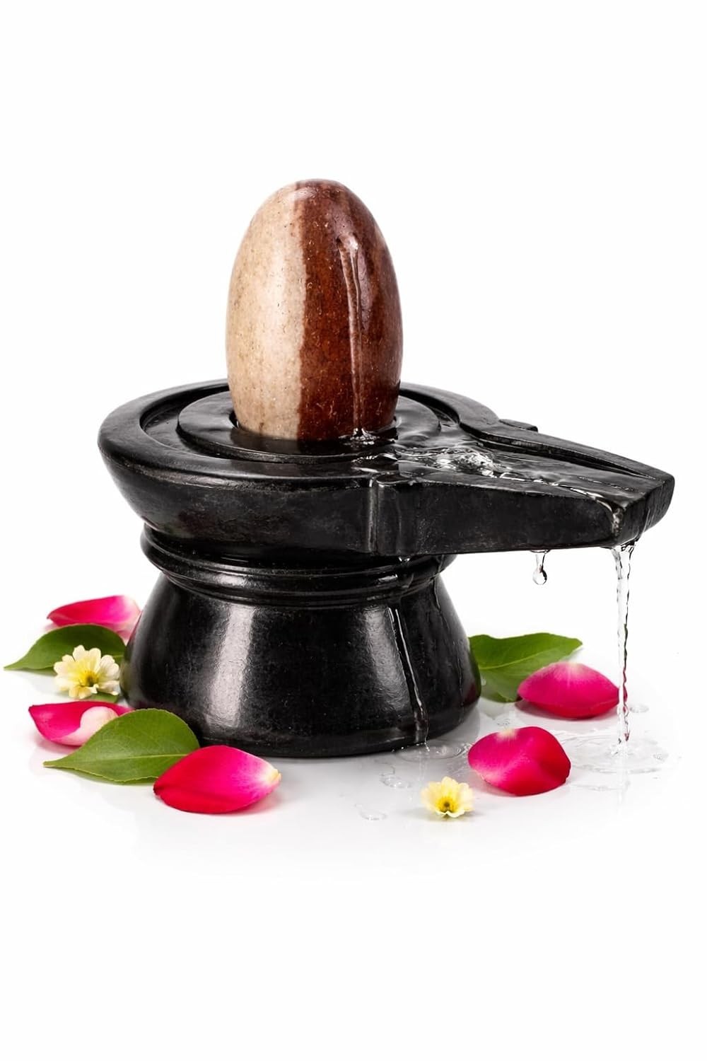 Narmadeshwar Shivling 2 Inch with 4 Inch Jaladhari Narmada Shivling For Home