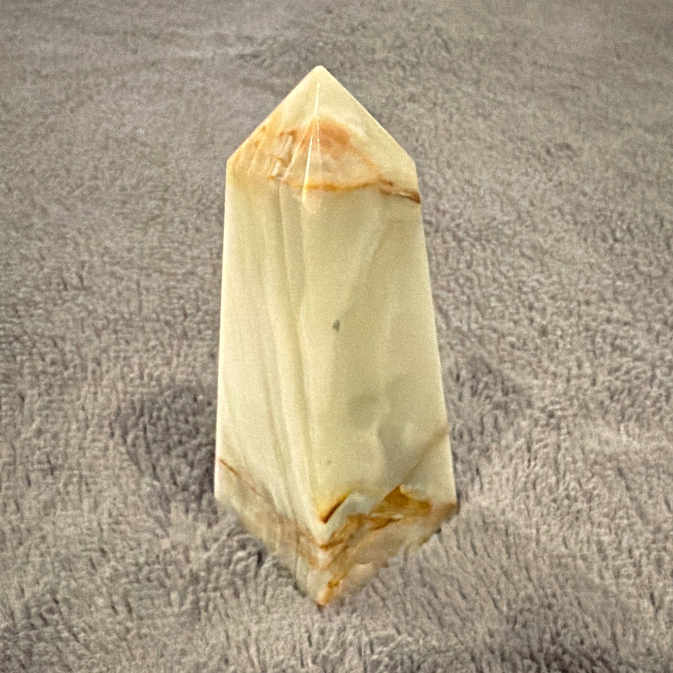 Vintage 1990s Green Onyx Crystal Tower Obelisk Pakistan Markatia Traders