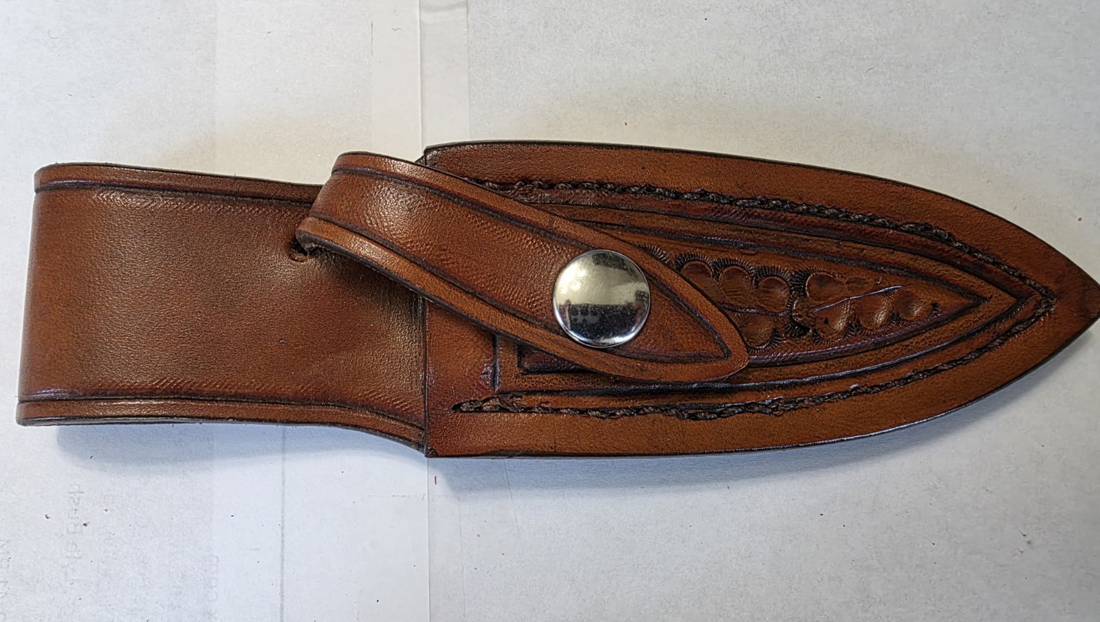 Sonja Lee Custom Rare Tooled Leather Knife Sheath / Randy Lee Knives