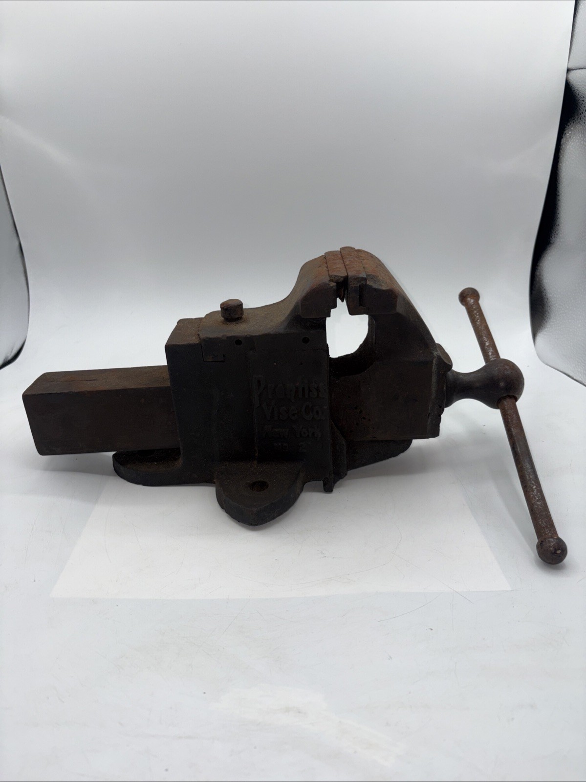 RARE VTG Prentiss Vise Co. New York No# 2 Stationary Vise WORKS