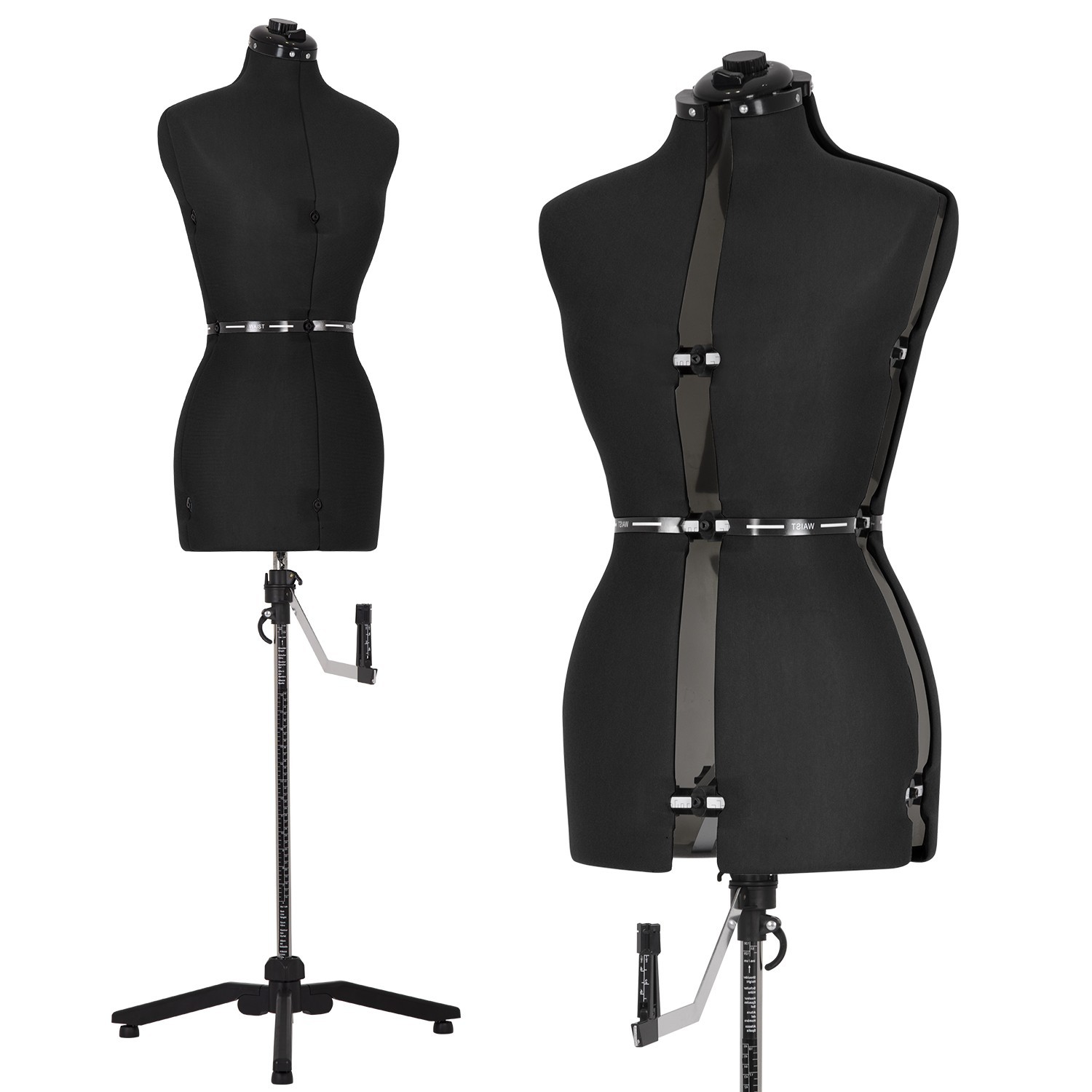 Female Manikin Adjustable Dress Model Display Torso Body Clothing Forms, Small Female Manikin Adjustable Dress Model Display Torso Body Clothing Forms, Small