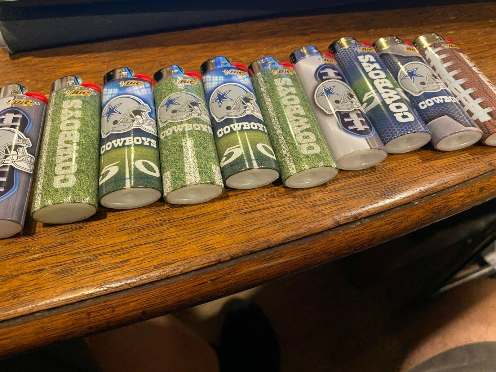 Lot of 5 BIC Dallas Cowboys Lighters Various Styles