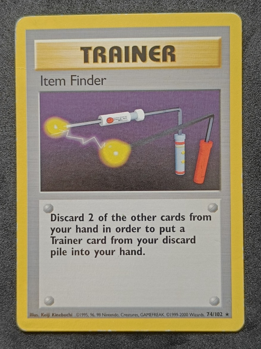 Pokemon TCG Base Set 4th Print Item Finder 74/102 1999-2000 Rare Card - MP