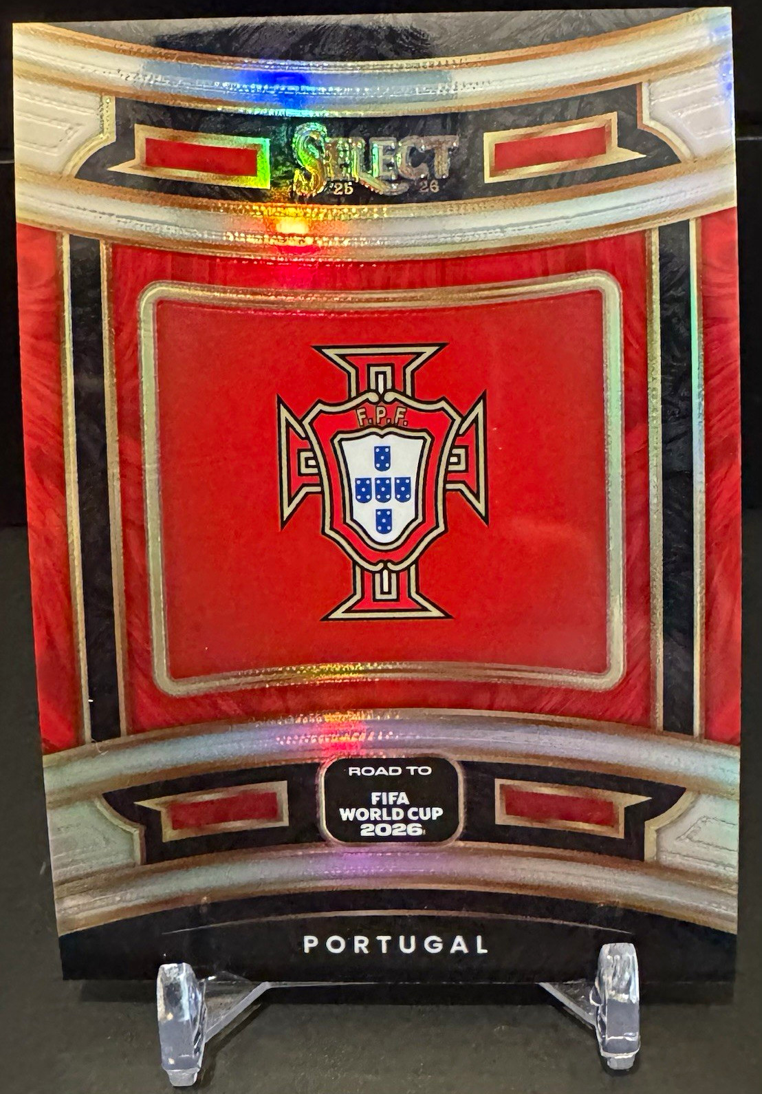 Panini 2025-26 Select Road to FIFA World Cup 2026 Portugal Badge Prizm Card #17