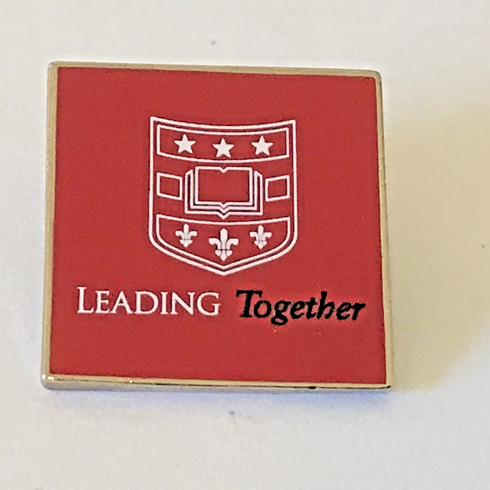Washington university leading together Silvertone lapel pin