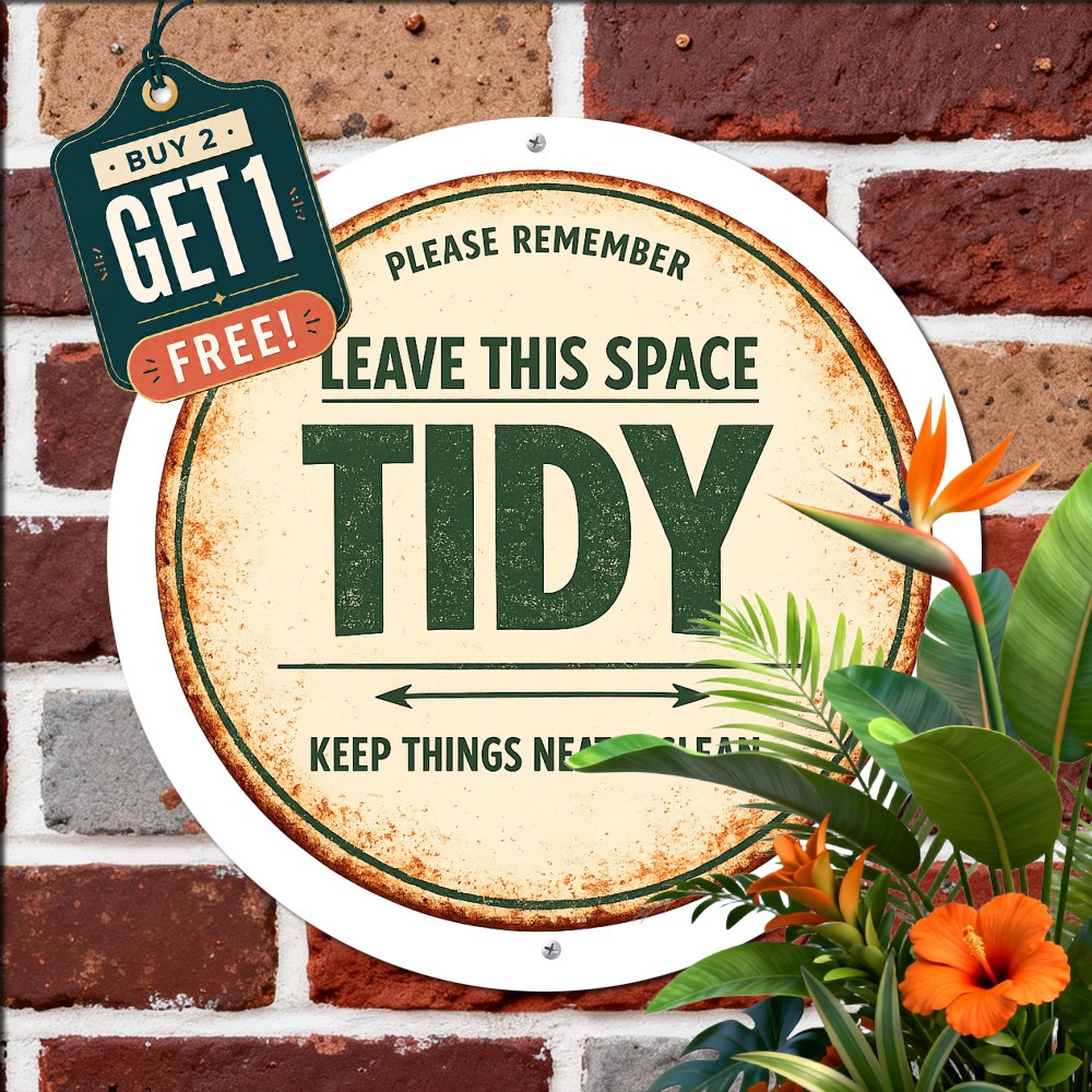 Humorous Maintenance Worker Garage Shop Round Aluminum Sign