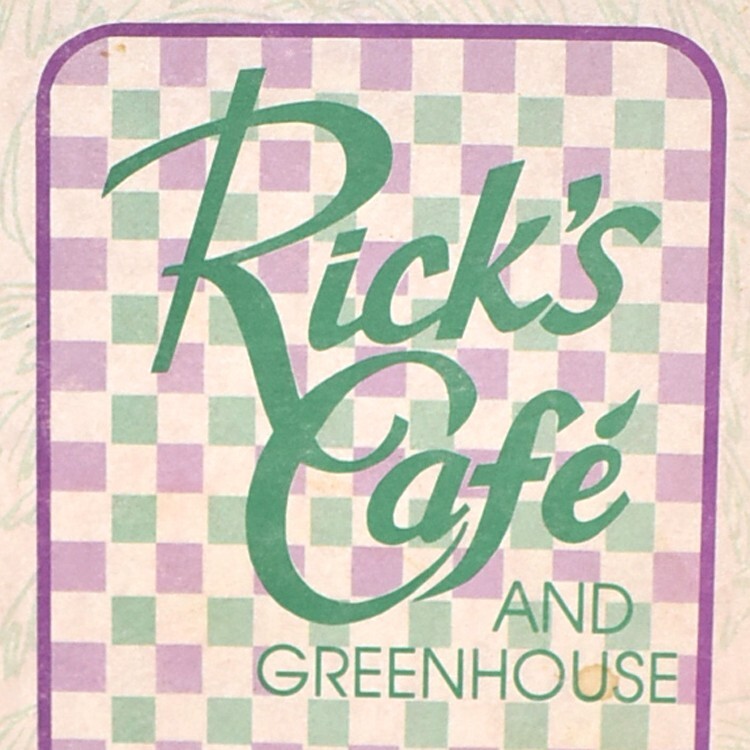 1990s Rick\'s Cafe Greenhouse Restaurant Menu 5958 SW 73rd St South Miami Florida
