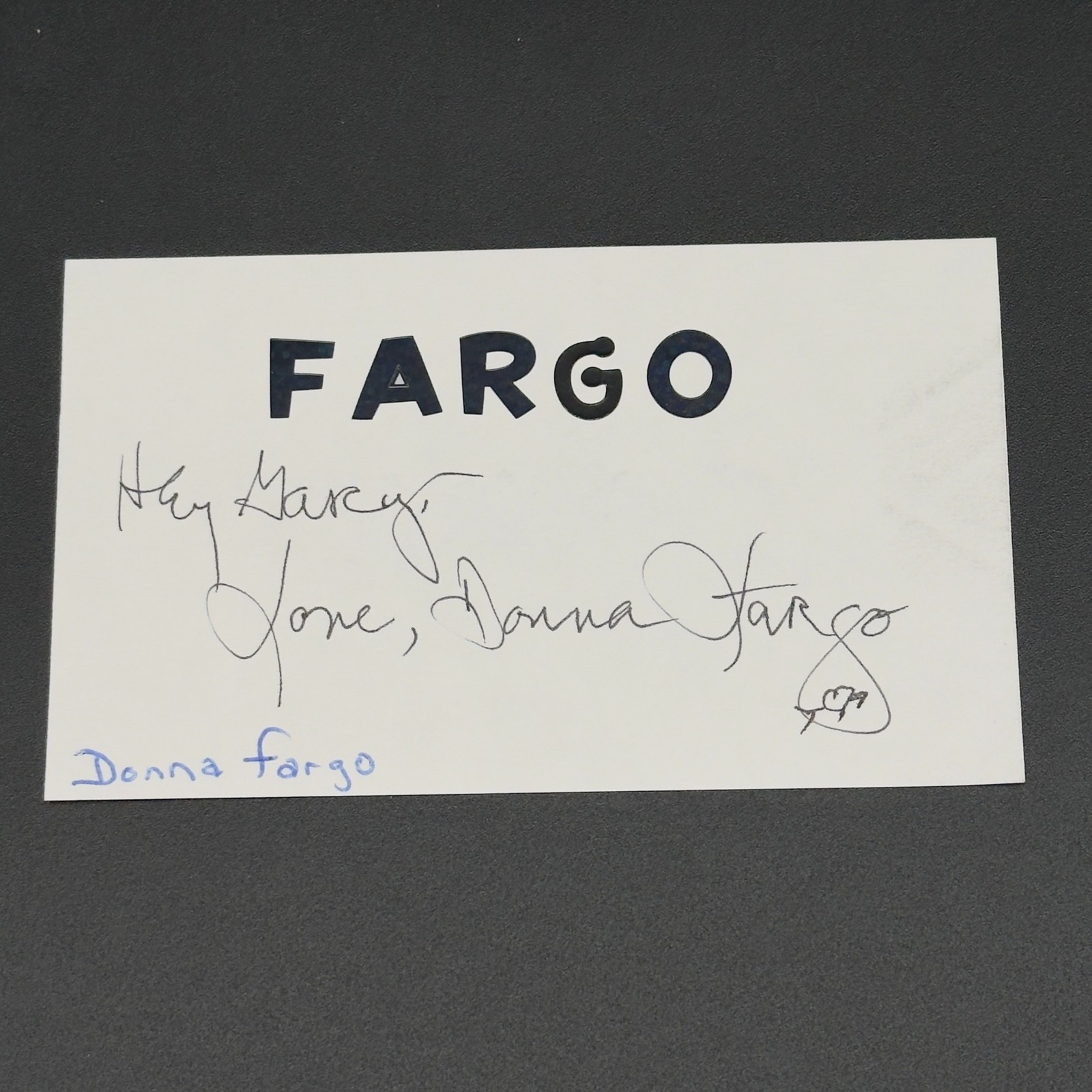 Donna Fargo Signed 3x5 Index Card - Country Music HOF - TTM Authentic Autograph