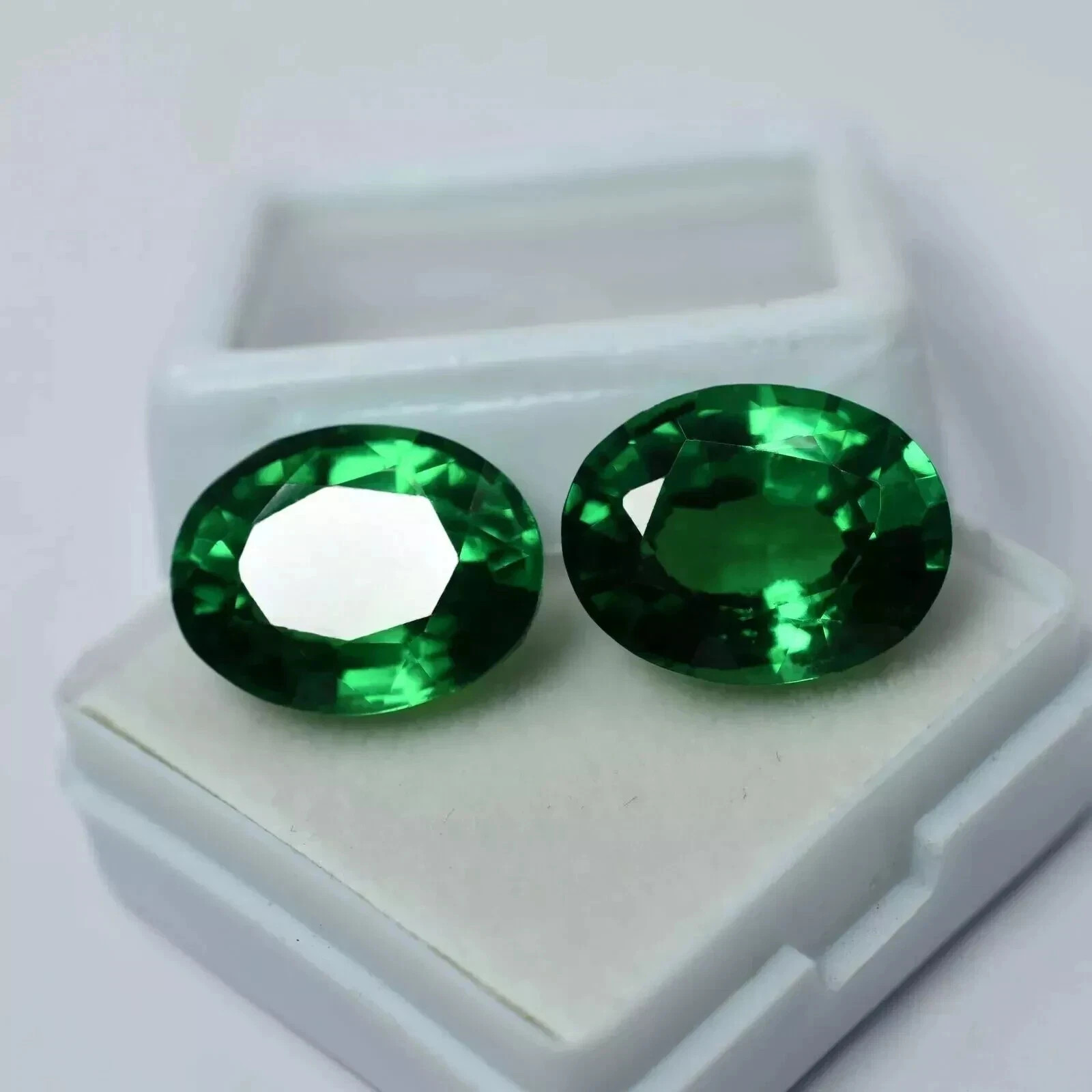 Natural Colombian Emerald Pair 19.60 Ct Loose Gemstone EGL  Oval Cut 2