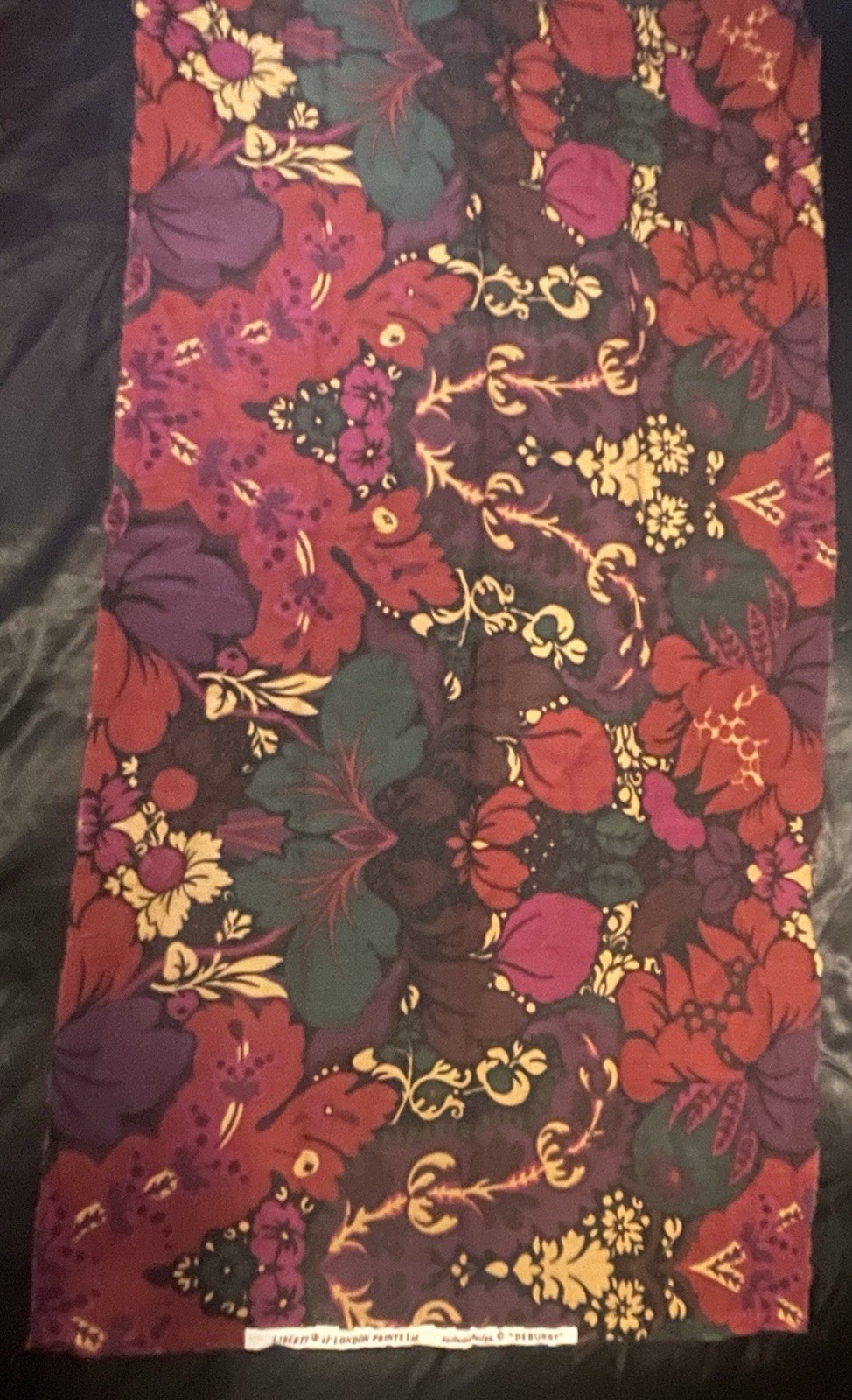 Vintage Liberty’s Of London Fabric ‘Debussy’ Rare 1960’s 26x70”