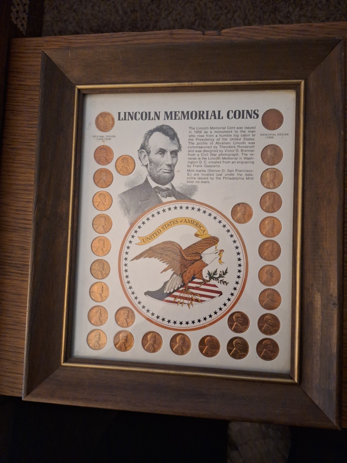 A Tribute to The Lincoln Memorial Coins / 29 BU Pennies 1959 - 1971**