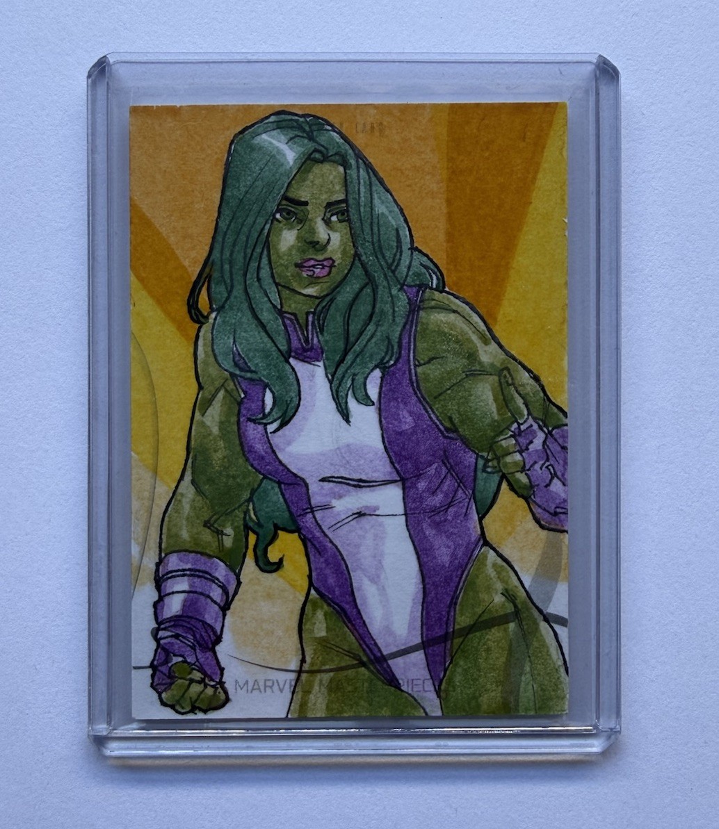 Upper Deck 2022 Marvel Masterpieces She-Hulk 1/1 Sketch Leon Braojos