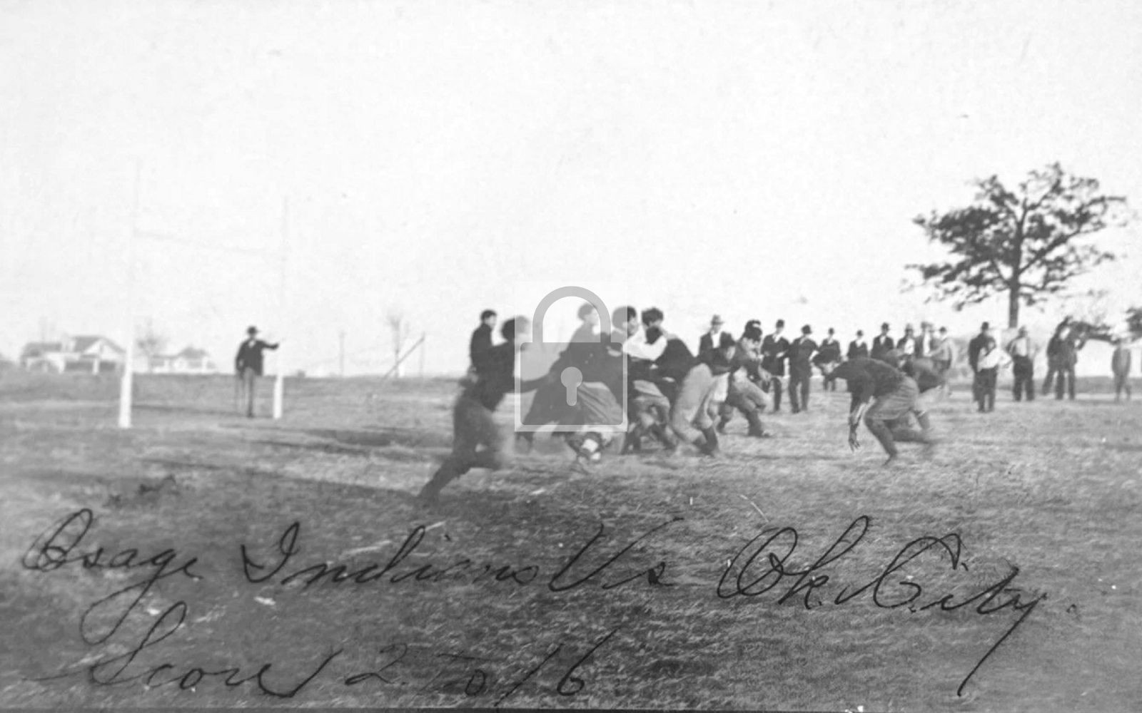 1909 Osage Indians Vs Oklahoma City Football Game OK - Reprint